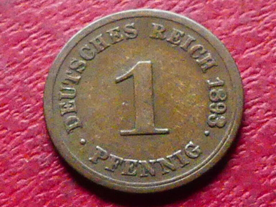  s.22 Deutsches Kaiserreich** 1 Pfennig 1893 G   