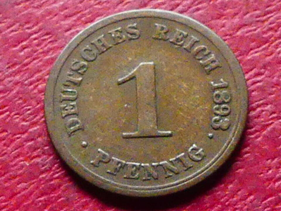  s.22 Deutsches Kaiserreich** 1 Pfennig 1893 G   