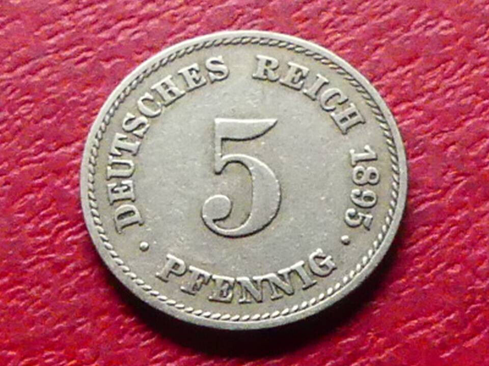  s.24 Deutsches Kaiserreich** 5 Pfennig 1895 E   