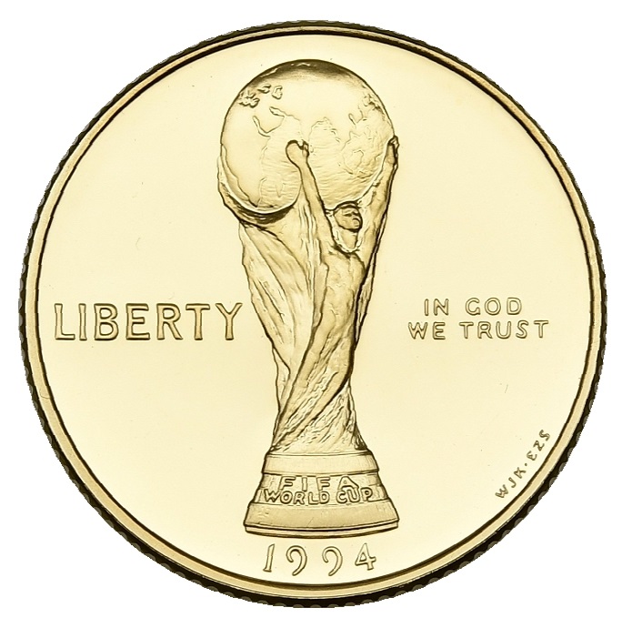  USA 5 Dollar 1994 | NGC PF70 ULTRA CAMEO TOP POP | XV. Fußball-Weltmeisterschaft   