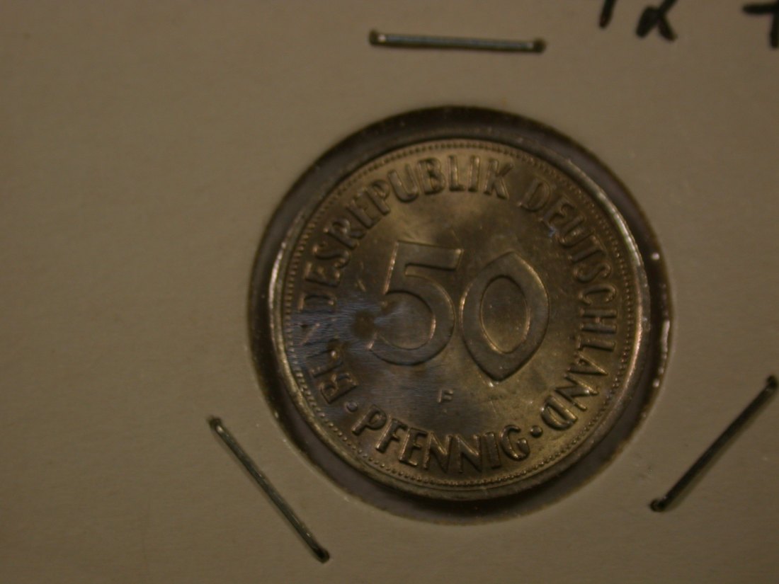 I1 BRD 50 Pfennig 1972 F in vz-st/f.st Originalbilder