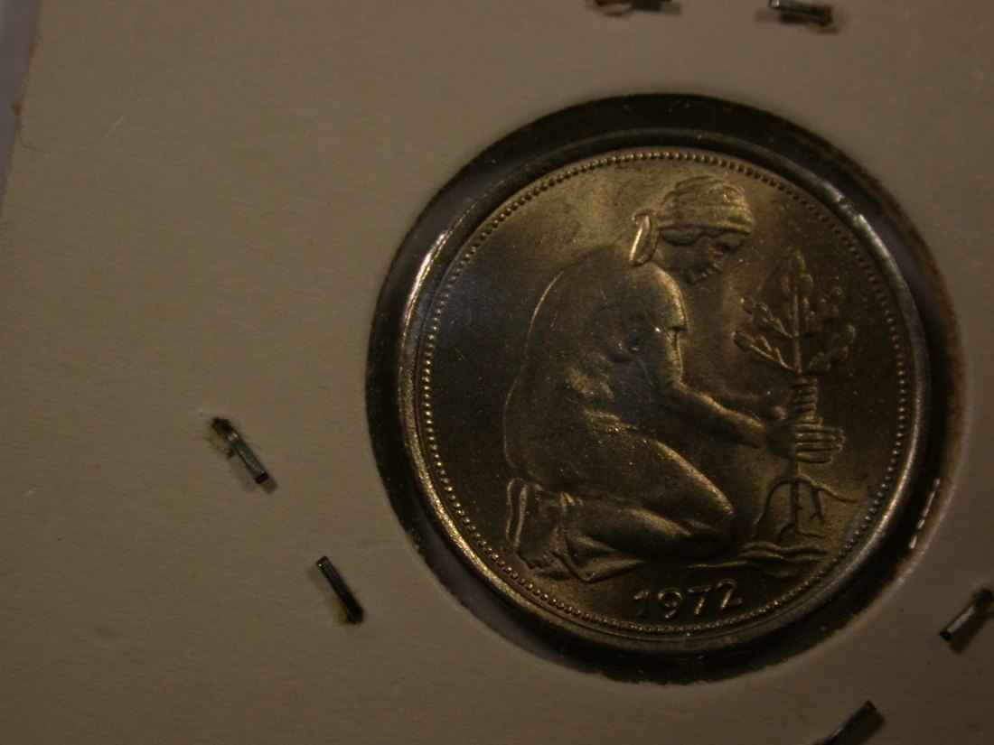  I1  BRD  50 Pfennig 1972 F in vz-st/f.st Originalbilder   