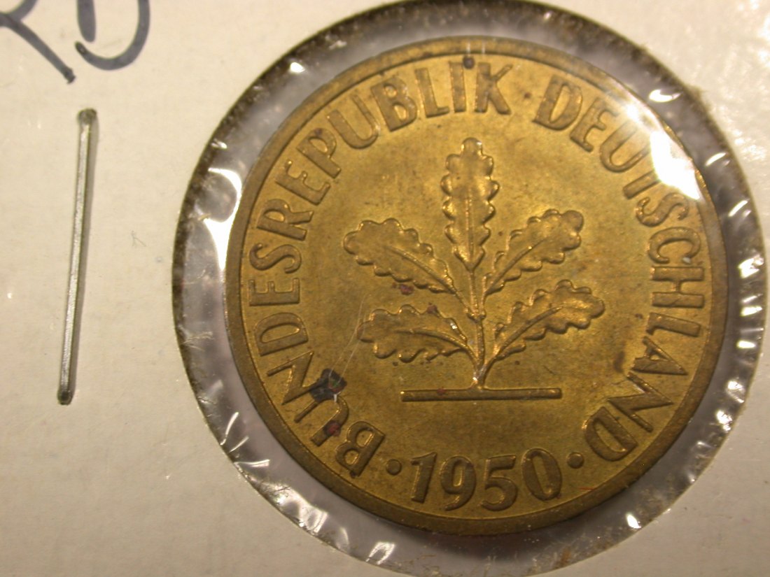  I1  BRD  10 Pfennig 1950 J in vz  Originalbilder   