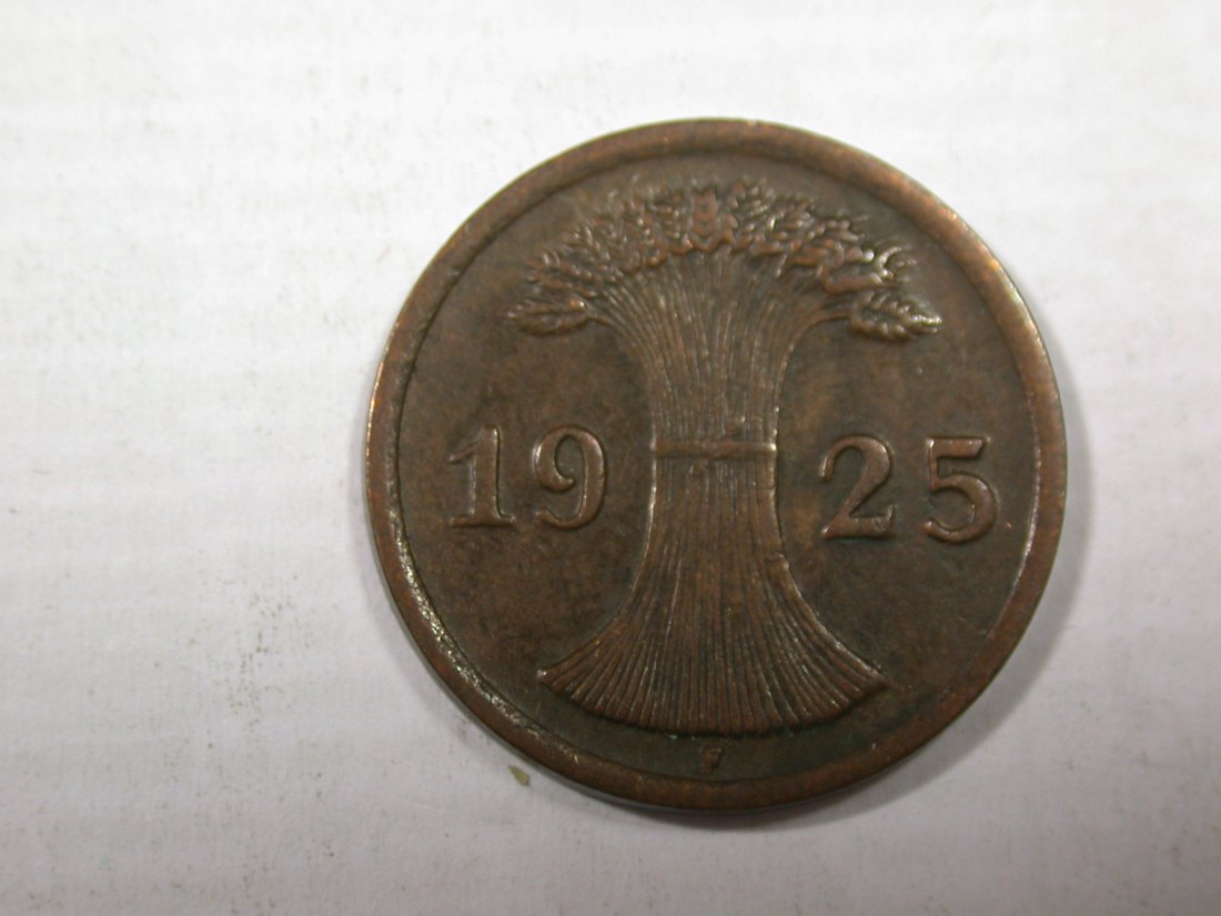 I3 Weimar 2 Reichspfennig 1925 F in ss Originalbilder