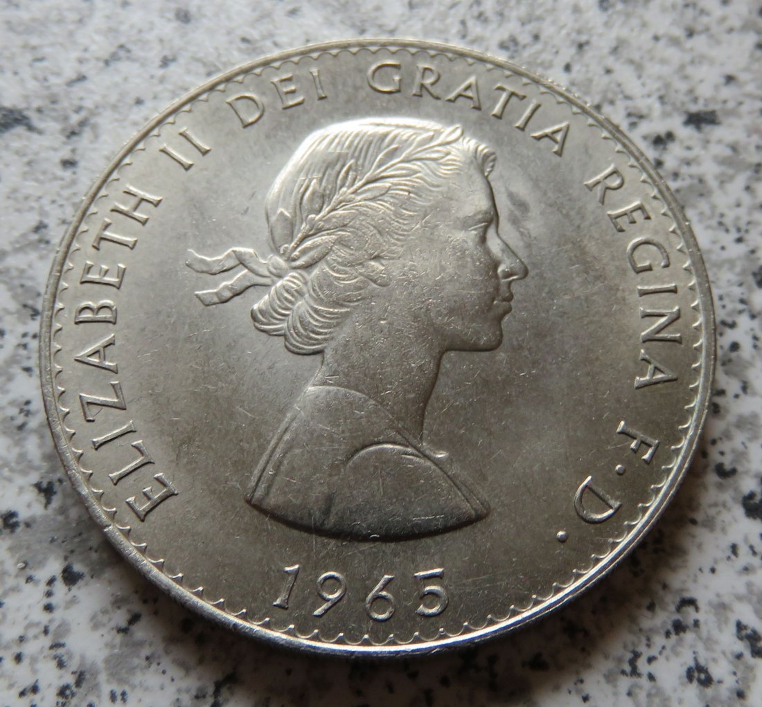  Großbritannien 1 Crown 1965 / 5 Shillings 1965   
