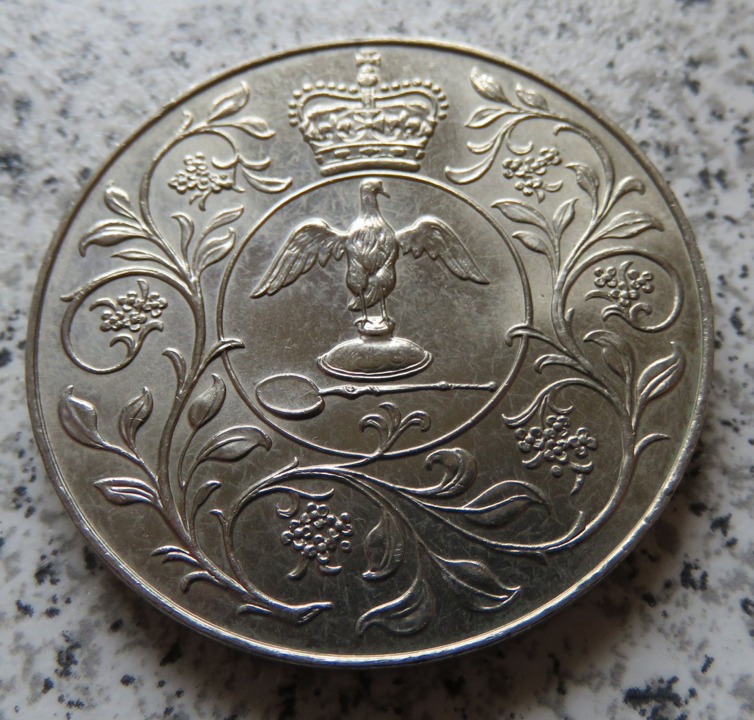  Großbritannien 25 New Pence 1977 / 1 Crown 1977   