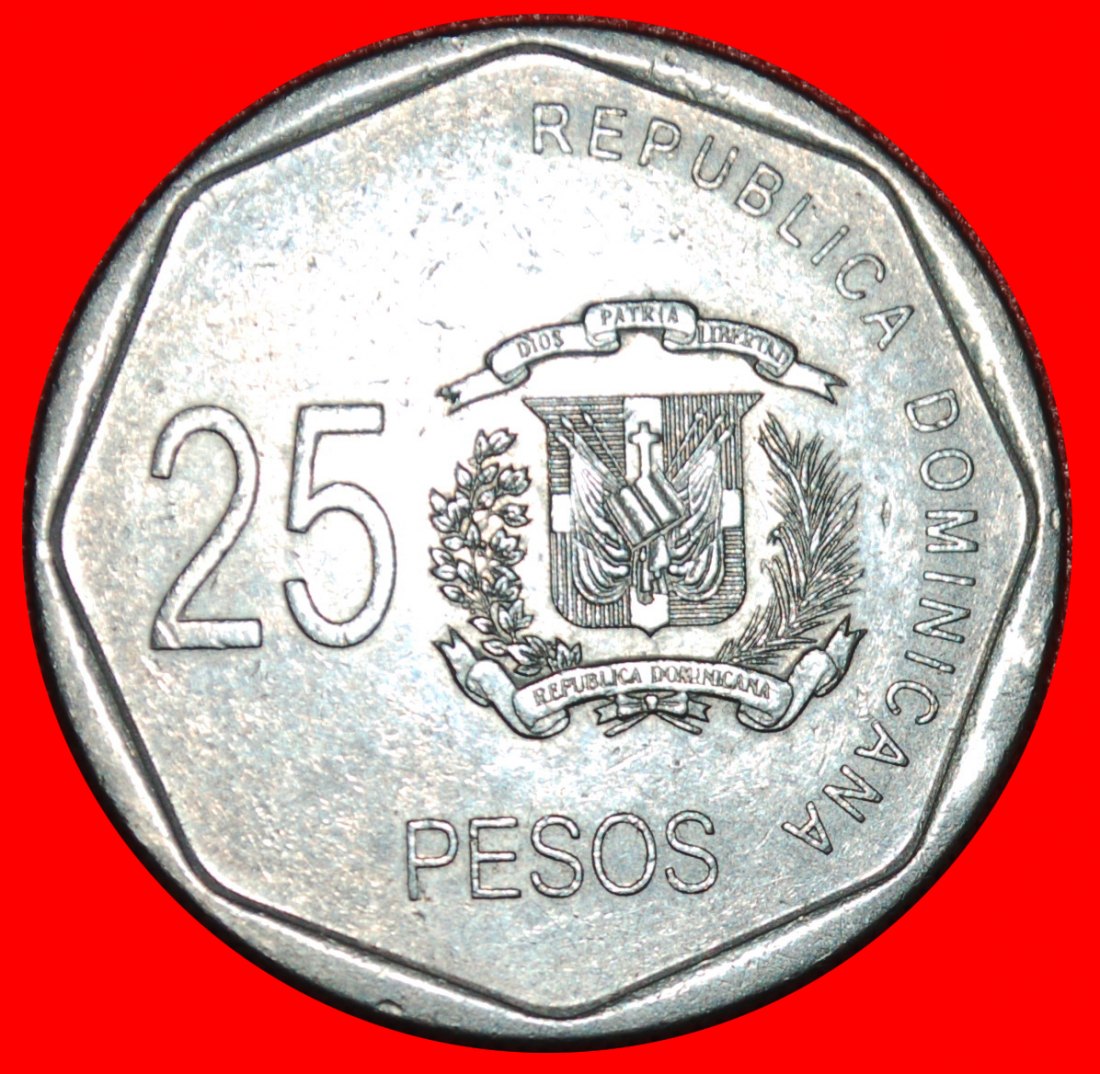  * SPANIEN (2005-2017):DOMINIKANISCHE REPUBLIK★25 PESOS 2010 ZOBEL! LUPERON 1839-1897★OHNE VORBEHALT!   