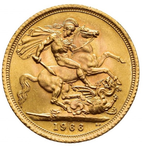  UK 1 Sovereign 1966 | NGC MS64 | Elisabeth II. (V2)   