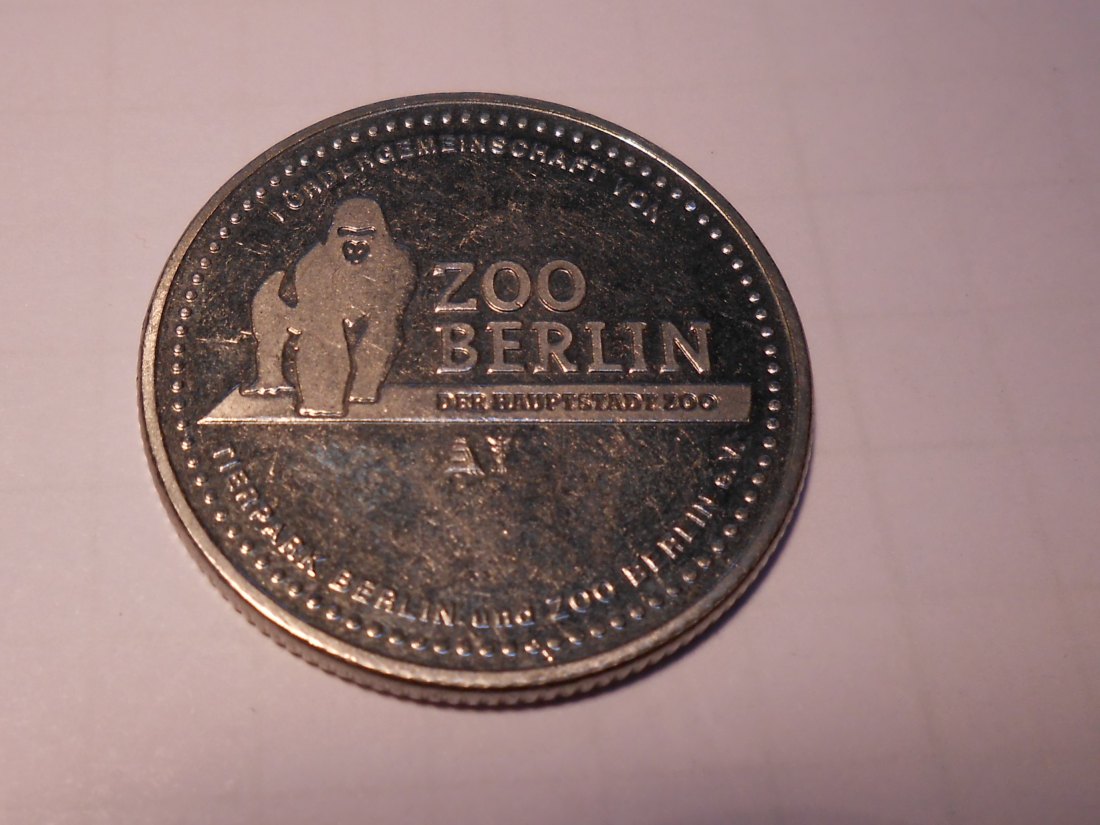  T:6.3 Token, Zoo Berlin-Der Hauptstadtzoo, auf der Rückseite Großer Panda   