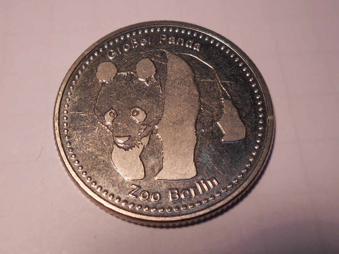  T:6.3 Token, Zoo Berlin-Der Hauptstadtzoo, auf der Rückseite Großer Panda   