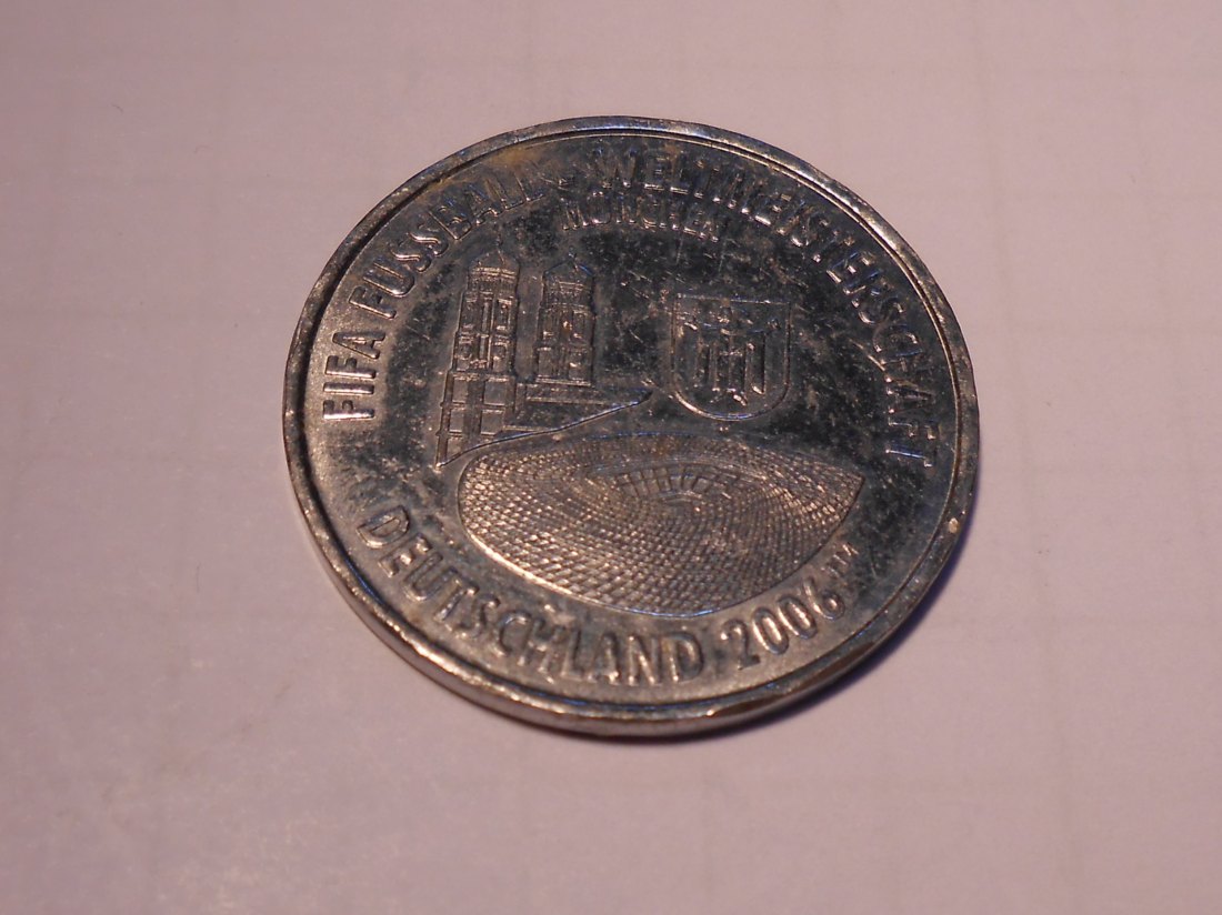  T:7.1 Medaille 1 Stück FIFA-WM Deutschland 2006, Städtebezeichnung München   