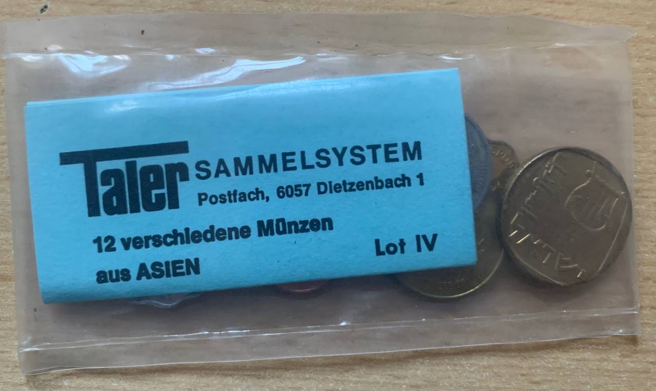  Satz Weltmünzen 12 Stück ASIEN Taler Sammelsystem Lot IV   