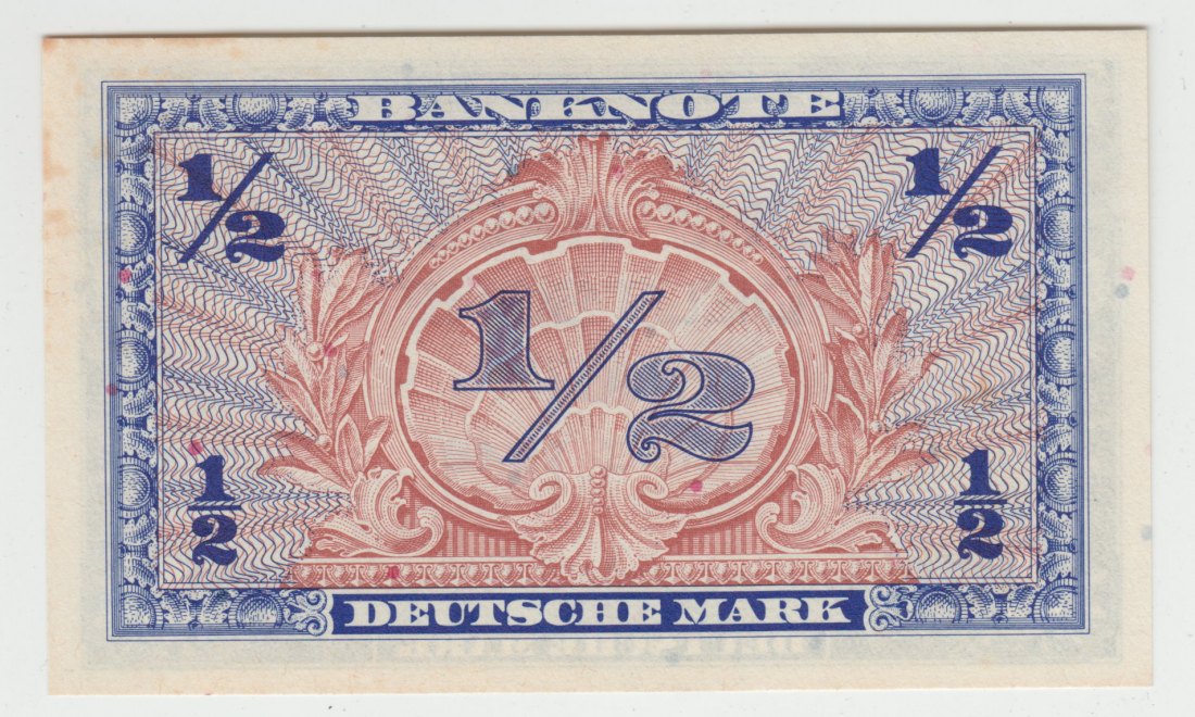  Ro. 230, 1/2 Deutsche Mark von 1948, fast kassenfrisch I-   