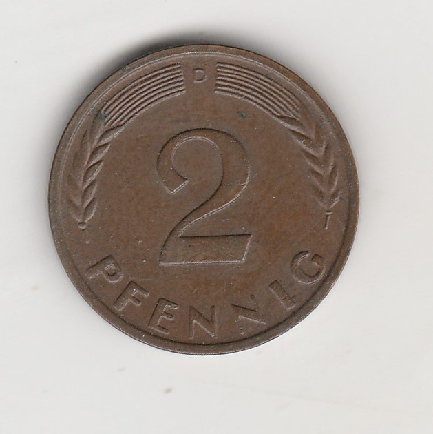  2 Pfennig 1962 D (M886)   