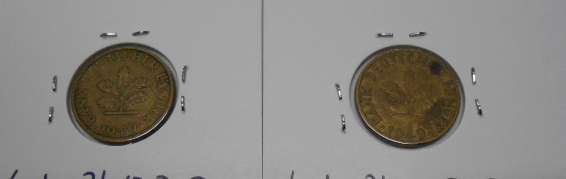  e.82 Bank dt. Länder 2er Lot° 5 Pf. 1949G 1949J   