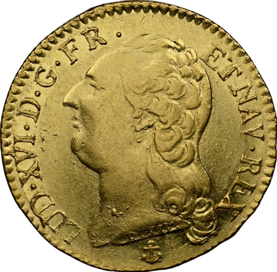  Frankreich La Rochelle 1 Gold Louis 1786 H (1. Semester) | NGC AU58 | Ludwig XVI.   