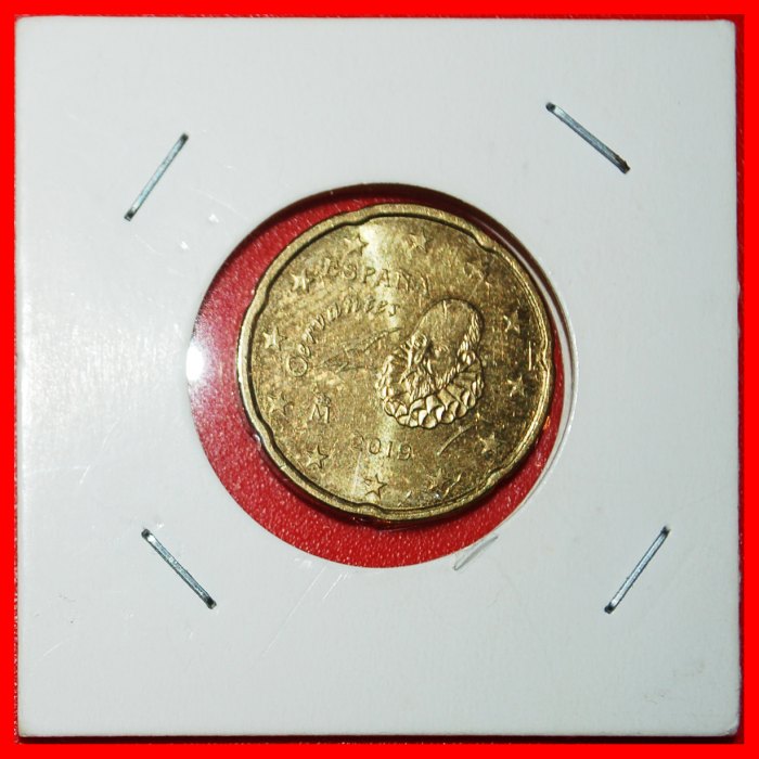  * NORDIC GOLD (2010-2023): SPAIN ★ 20 EURO CENTS 2019 Cervantes (1547-1616)! LOW START ★ NO RESERVE!   