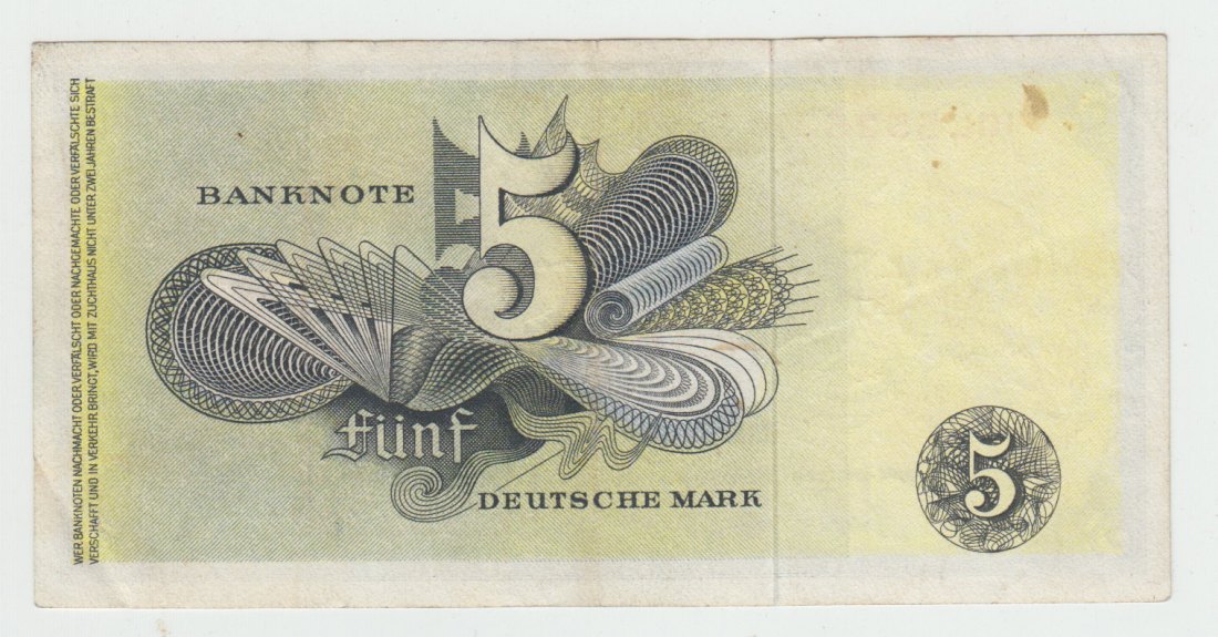  Ro. 252 c, 5 Deutsche Mark von 1948, 10L552532, leicht gebraucht II   