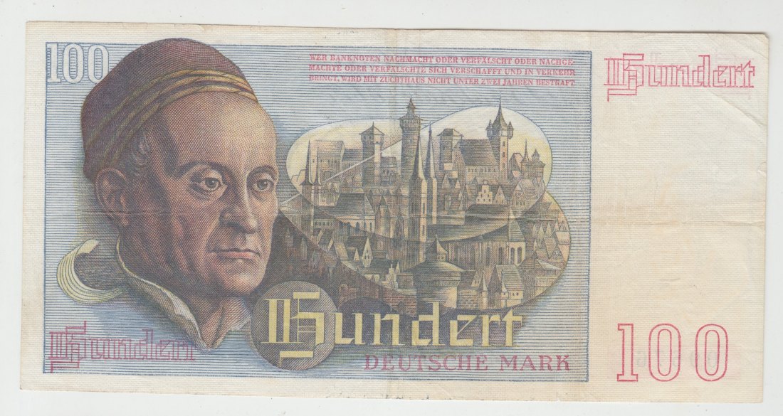  Ro. 257, 100 Deutsche Mark von 1948, Franzosenschein, Ausgabe Westberlin, gebraucht III   
