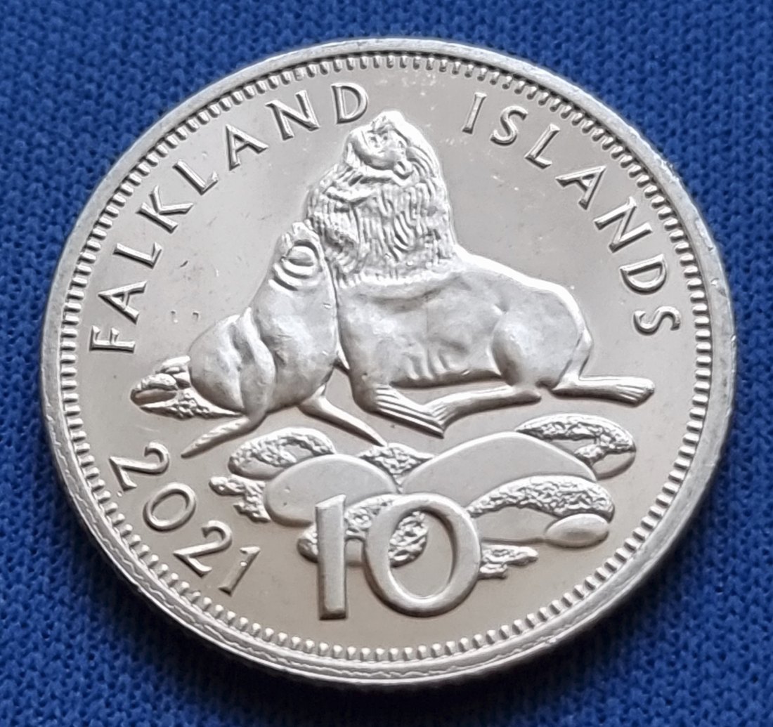  17053(2) 10 Pence (Falkland-Inseln) 2021 in UNC- .................................. von Berlin_coins   