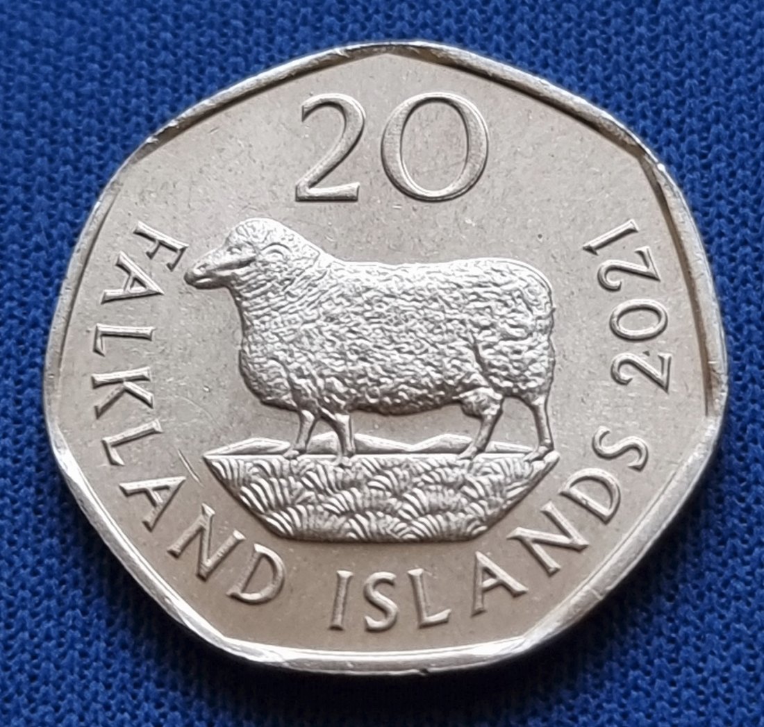  17054(3) 20 Pence (Falkland-Inseln) 2021 in UNC .................................. von Berlin_coins   