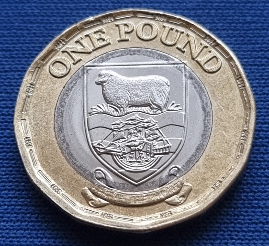  17055(3) 1 Pound (Falkland-Inseln) 2021 in UNC .................................. von Berlin_coins   