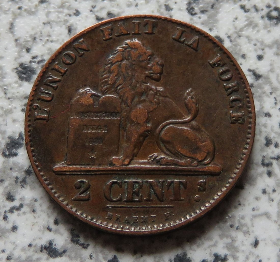  Belgien 2 Centimes 1859   