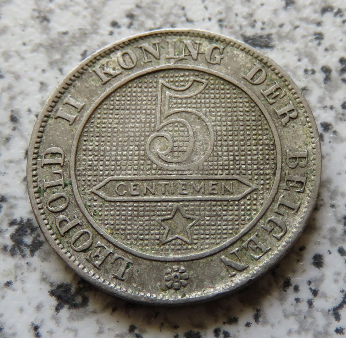  Belgien 5 Centimes 1894, Der Belgen   