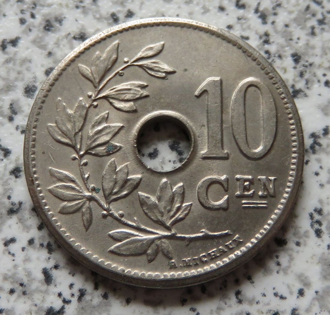  Belgien 10 Centimes 1904, flämisch, besser   