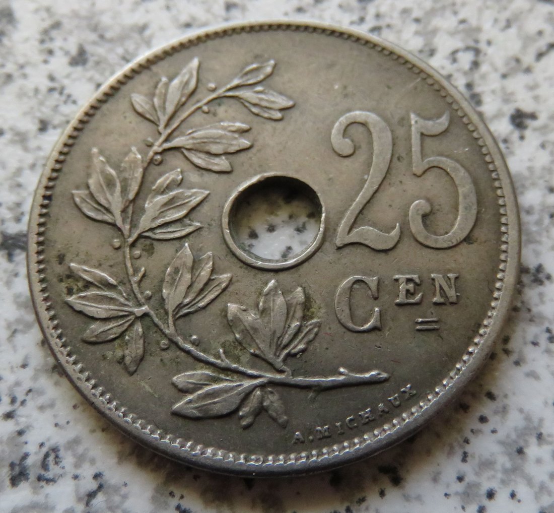  Belgien 25 Centimes 1910, nl   