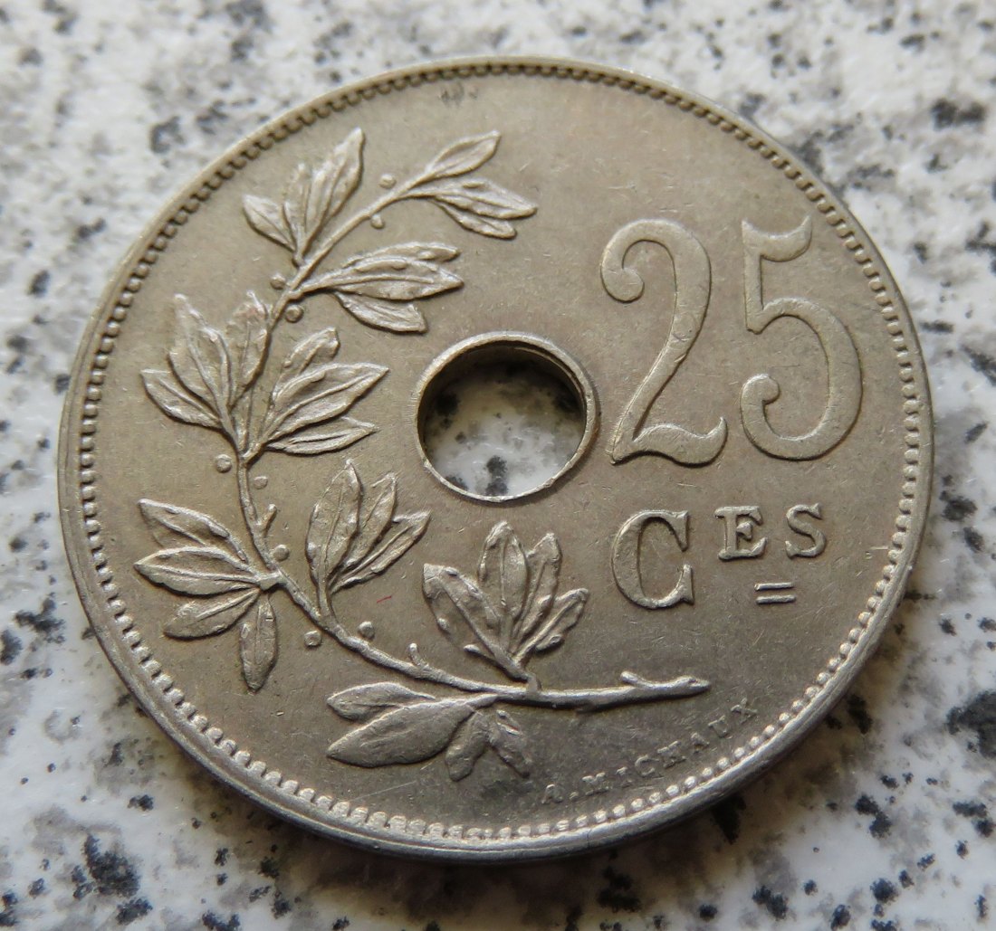  Belgien 25 Centimes 1928, fr   