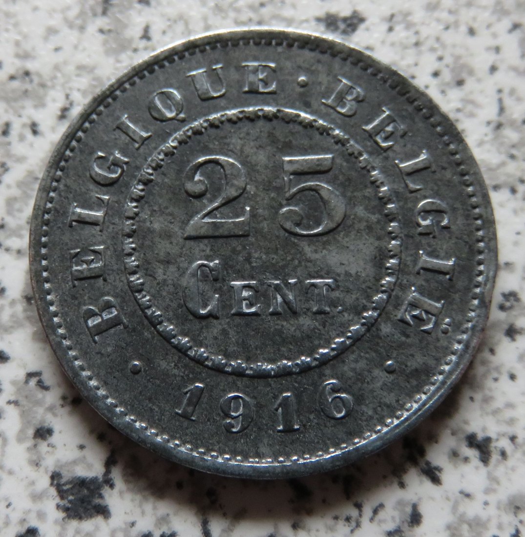  Belgien 25 Centimes 1916   