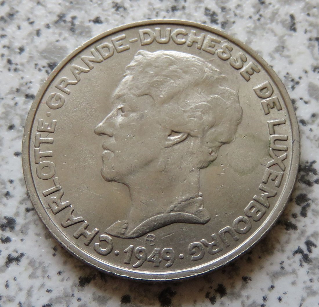  Luxemburg 5 Francs 1949, besser   