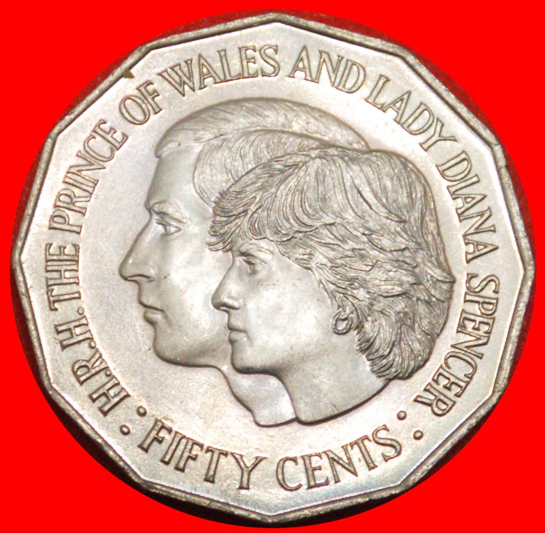  * GROSSBRITANNIEN: AUSTRALIEN ★50 CENTS 1981 STG LADY DIANA! ELISABETH II. 1953-2022★OHNE VORBEHALT!   