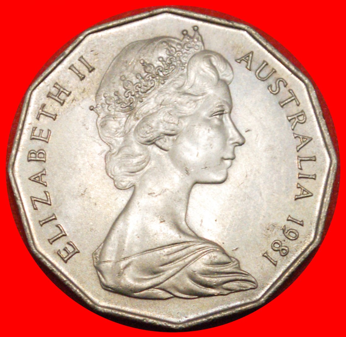  * GROSSBRITANNIEN: AUSTRALIEN ★50 CENTS 1981 STG LADY DIANA! ELISABETH II. 1953-2022★OHNE VORBEHALT!   