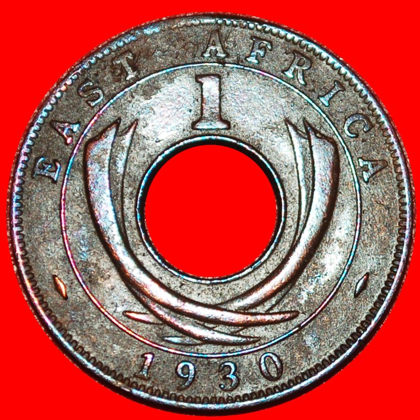  * GROSSBRITANNIEN (1922-1935): OSTAFRIKA ★ 1 CENT 1930! GEORG V. (1911-1936)★OHNE VORBEHALT!   