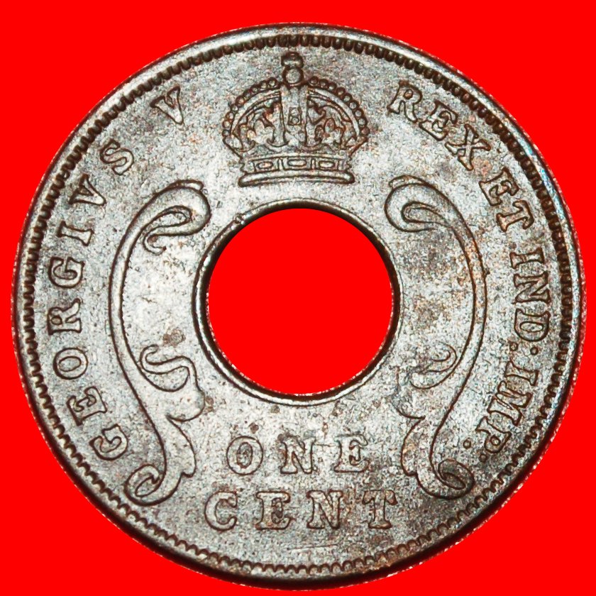  * GROSSBRITANNIEN (1922-1935): OSTAFRIKA ★ 1 CENT 1930! GEORG V. (1911-1936)★OHNE VORBEHALT!   