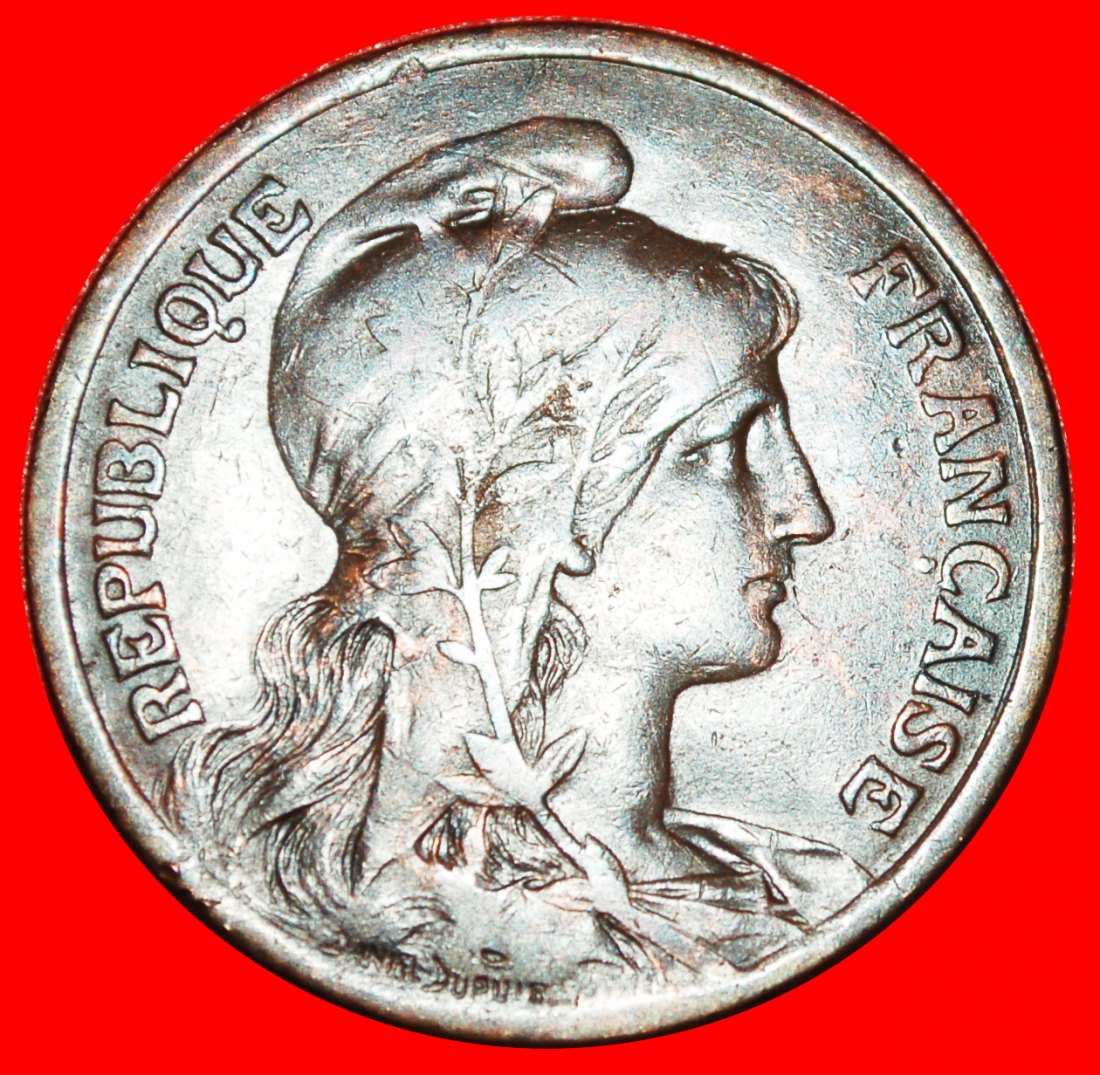  * FREIHEIT (1897-1921): FRANKREICH ★ 10 CENTIMES 1916 SPANIEN STERN! ★OHNE VORBEHALT!   