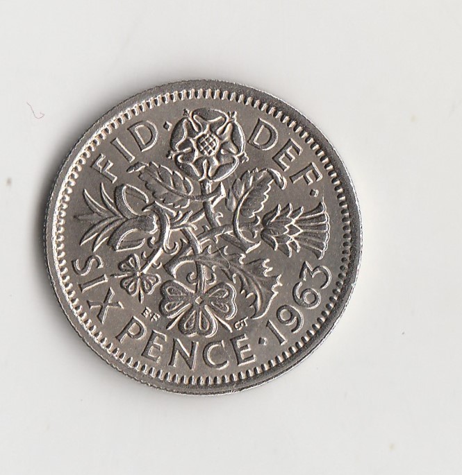 6 Pence Großbritannien 1963 (M917)