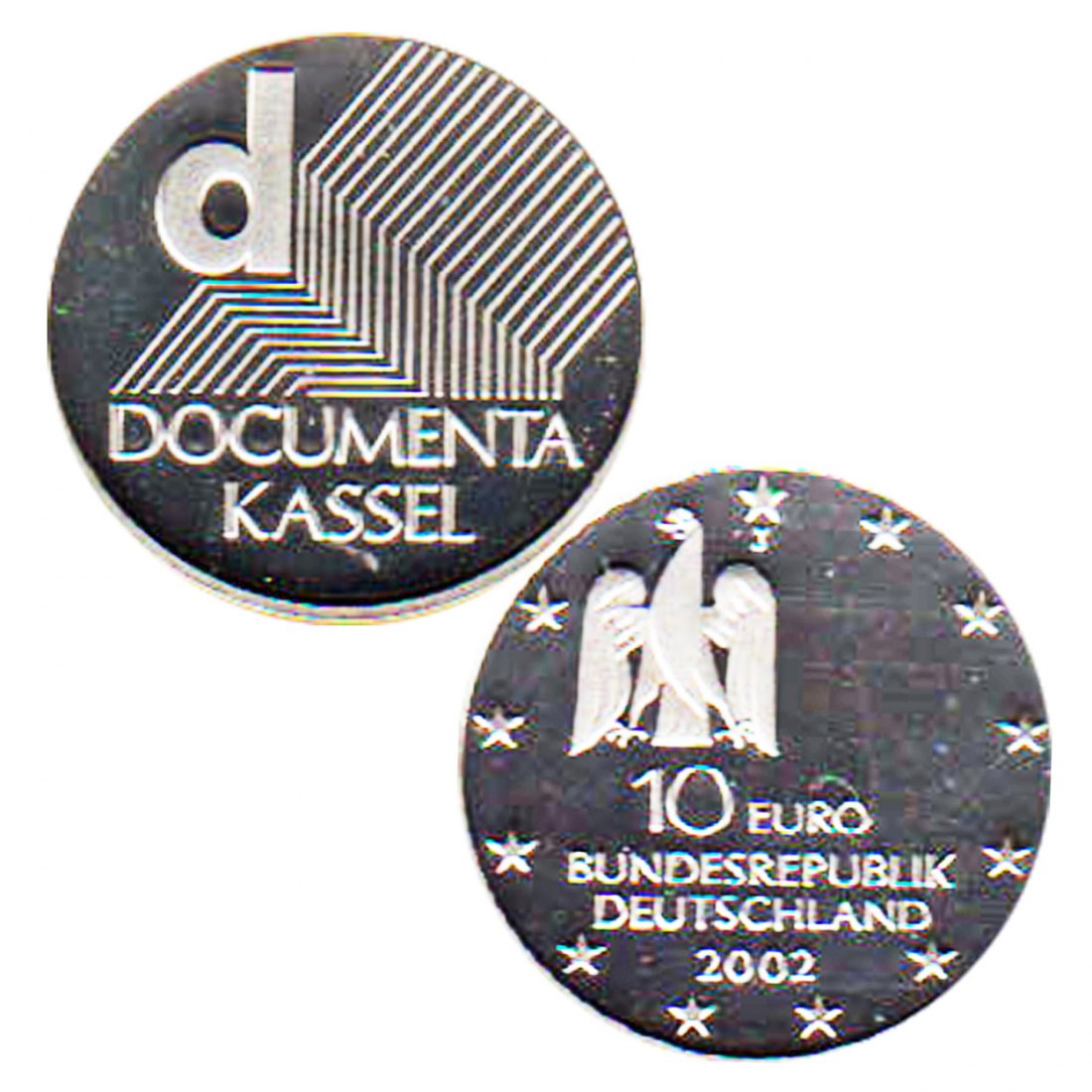  Offiz. 10-Euro-Silbermünze BRD *Documenta in Kassel* 2002 *PP*   