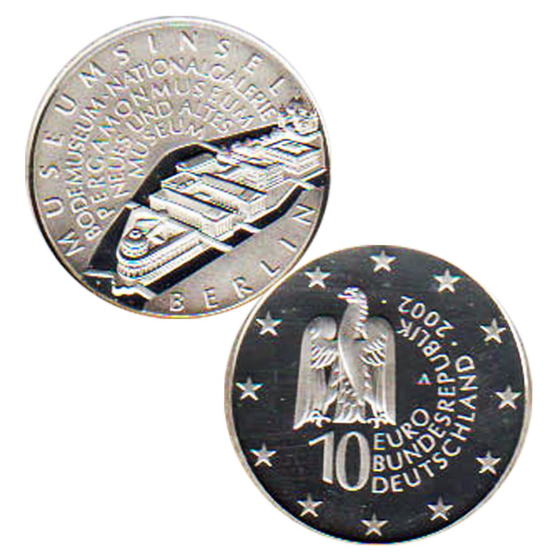  Offiz. 10-Euro-Silbermünze BRD *Museumsinsel in Berlin* 2002 *PP*   