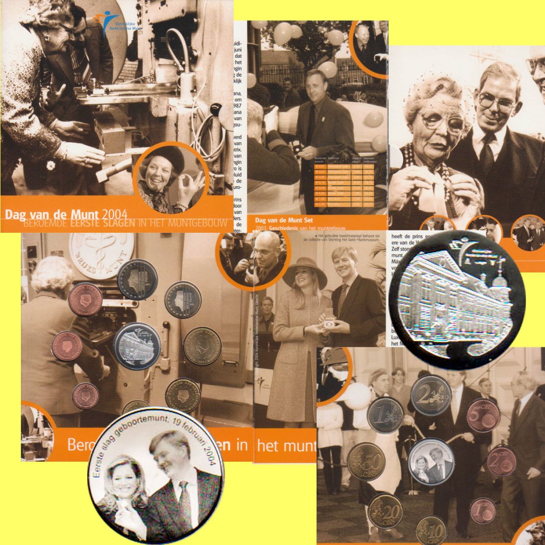  Offiz. Sonder-KMS Niederlande *Dag van de Muntset* 2004 mit Silbermed. nur 2.004 Stück!   