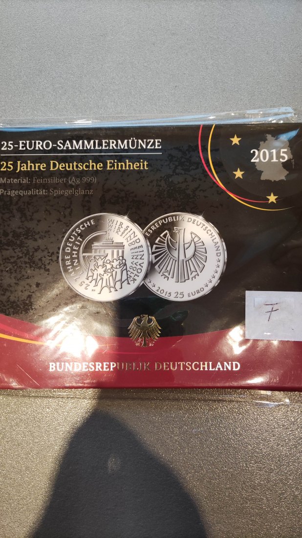  BRD Deutschland 25 Euro 2015 pp Ag 999 PP 25 Jahre Deutsche Einheit F   