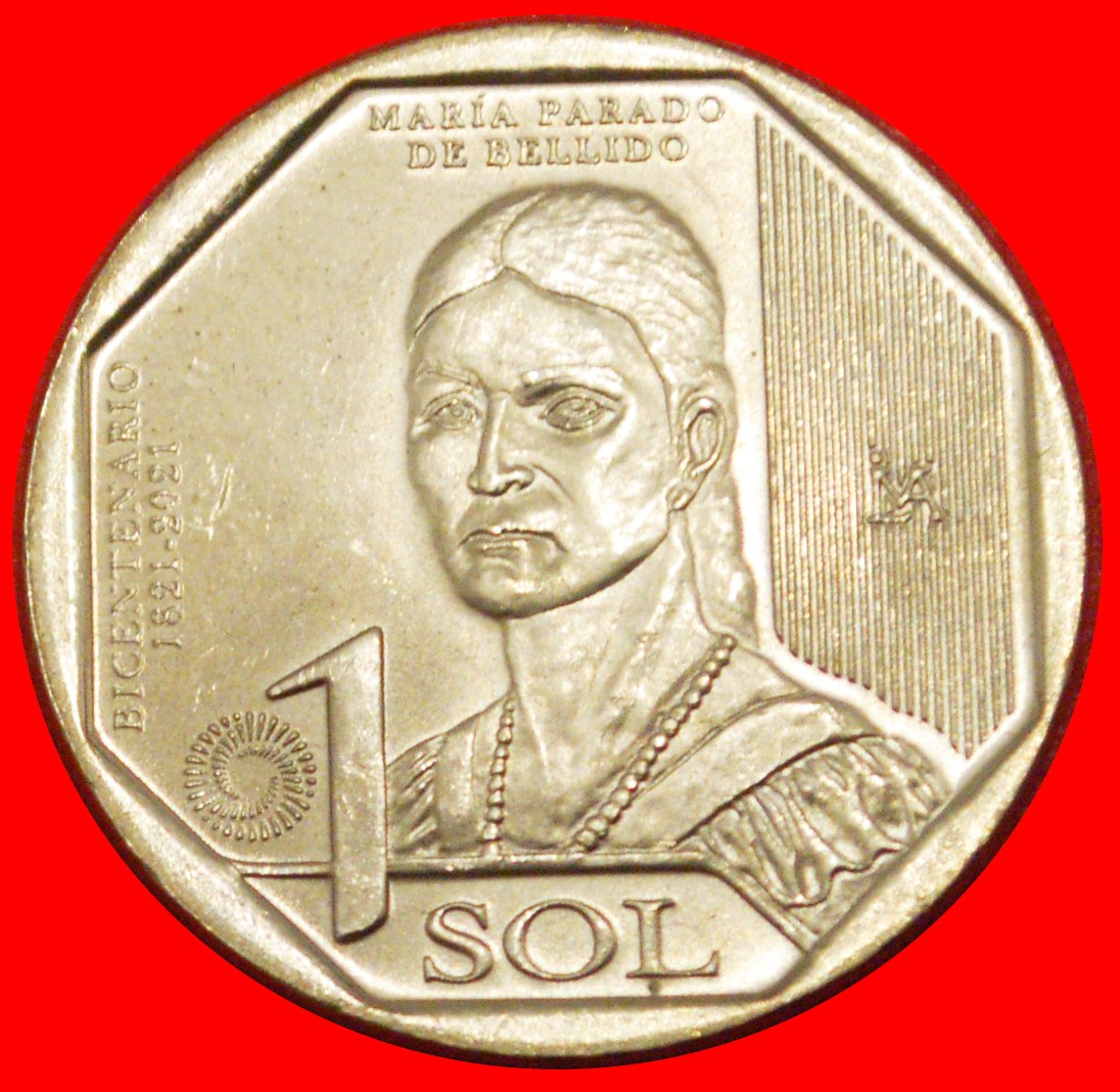 * UNABHÄNGIGKEIT 1821-2021: PERU ★ 1 SOL 2020 FEHLER PORTRÄT! STG STEMPELGLANZ! OHNE VORBEHALT!