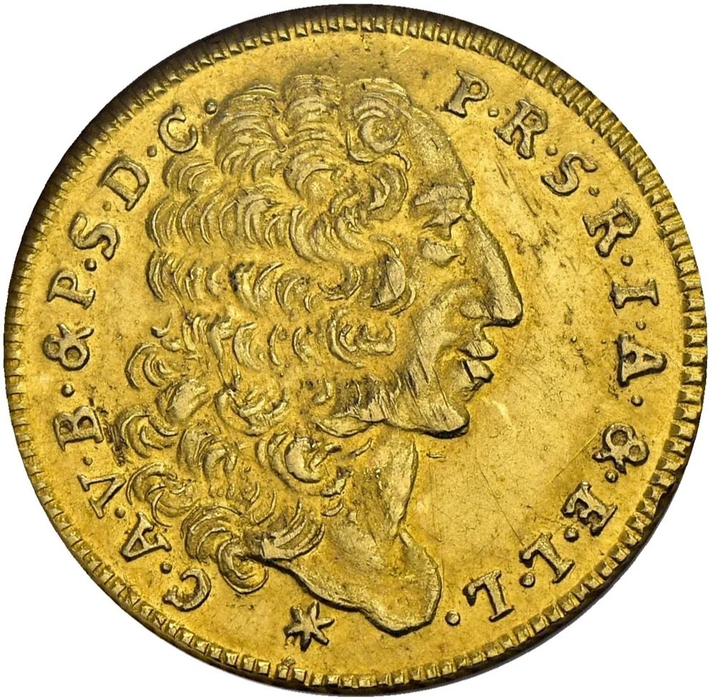  Deutschland Bayern 1/2 Karolin 1730 | NGC AU55 | Karl VII. FR-230   