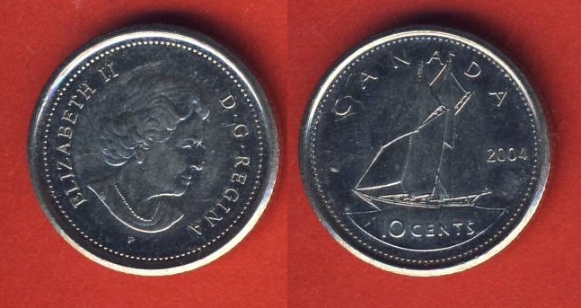  Kanada 10 Cents 2004 P   