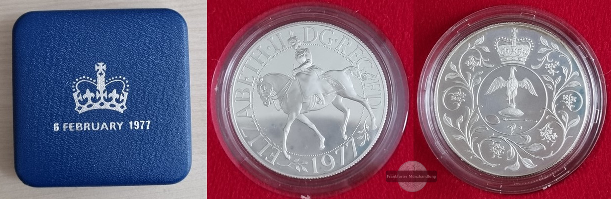  Jersey  25 Pence 1977  FM-Frankfurt  Feingewicht: 26,16g  Silber  pp   