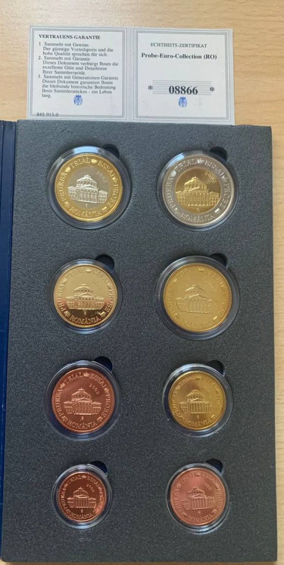  Romania 2003 Coin set BU (8 coins) Probe   