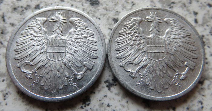  Österreich 2 Groschen 1952 und 1954   