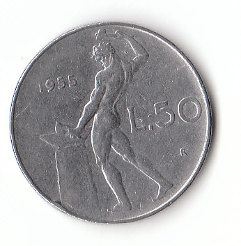  50 Lire Italien 1955  ( F113 )b.   